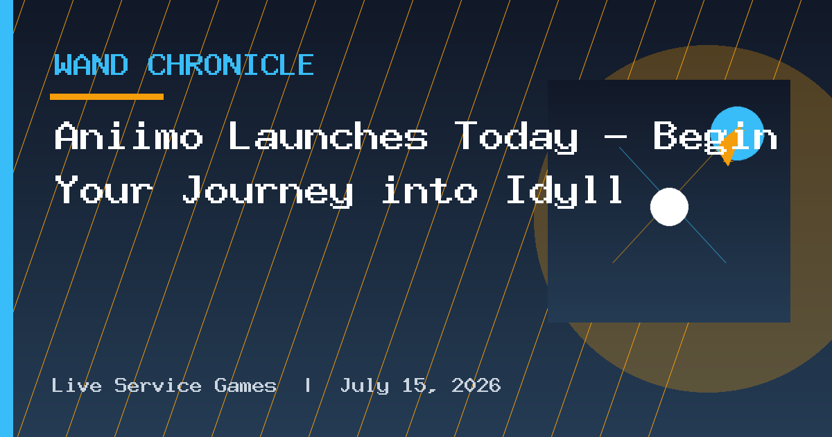 Aniimo Launches Today – Begin Your Journey into Idyll