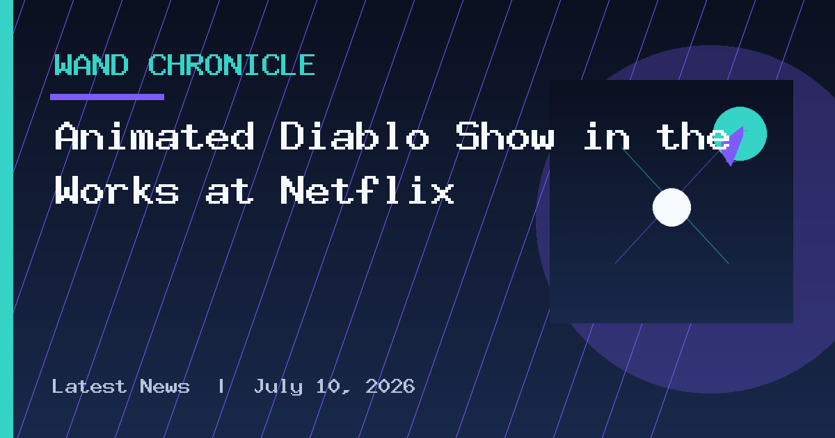 Animated Diablo Show in the Works at Netflix