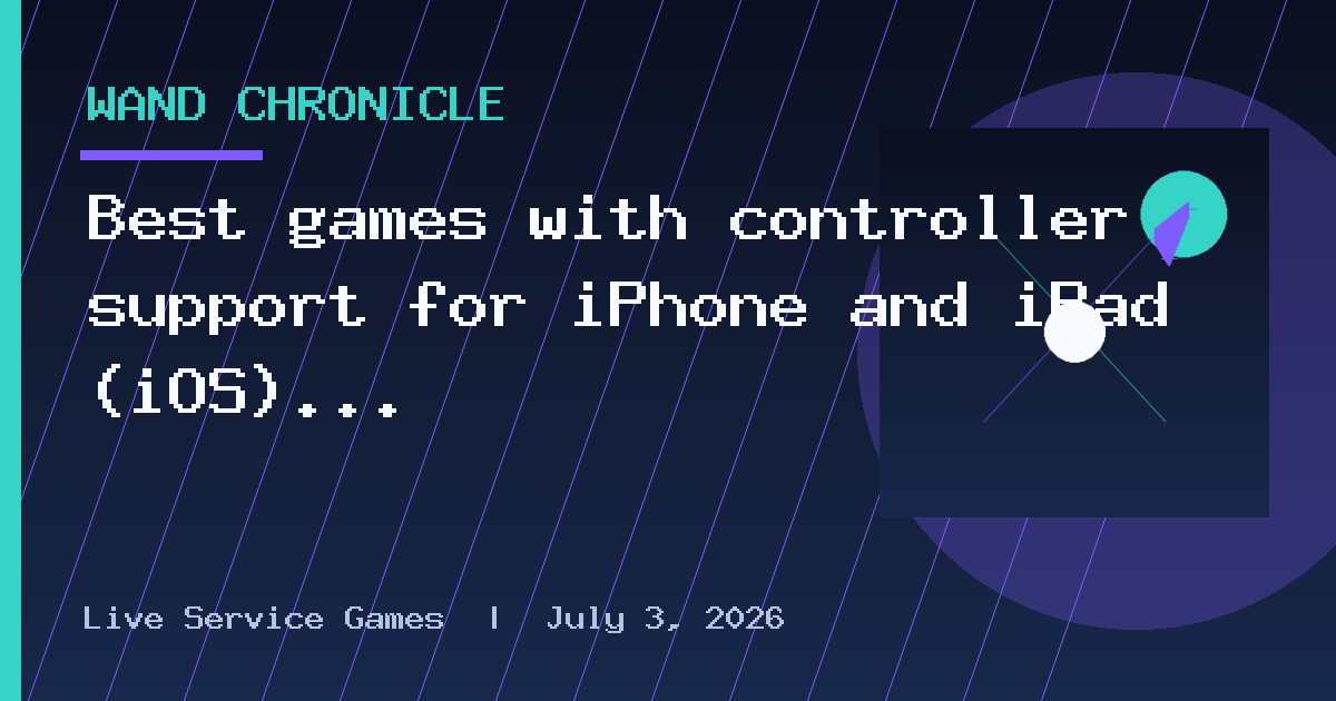 Best games with controller support for iPhone and iPad (iOS)