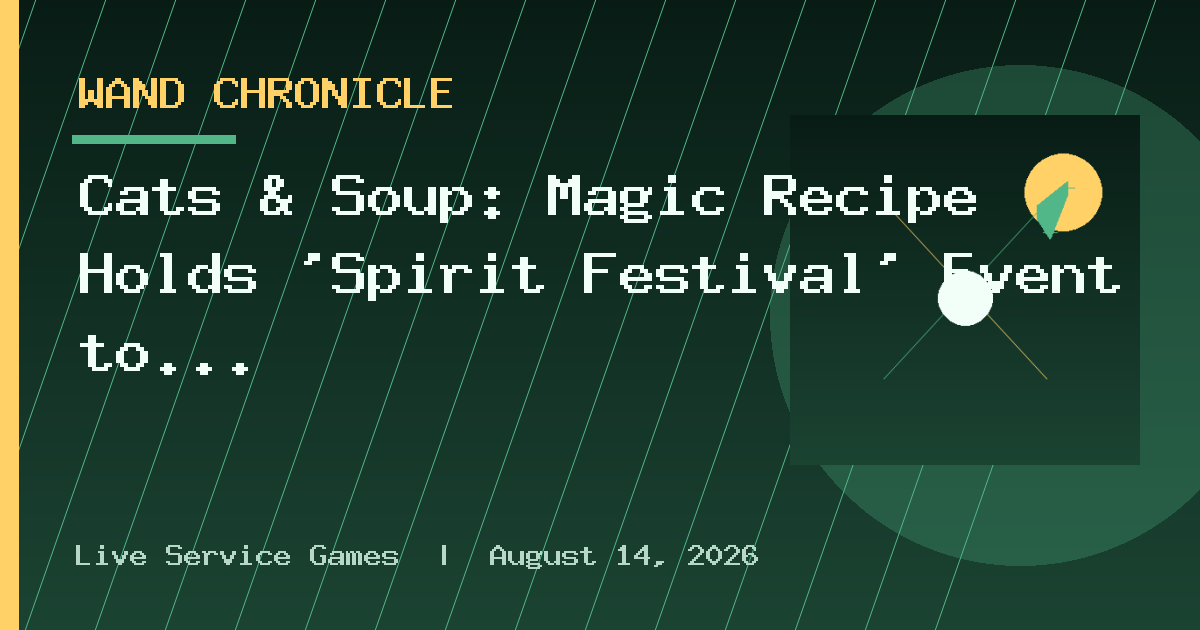 Cats & Soup: Magic Recipe Holds 'Spirit Festival' Event to Celebrate 6-Month
