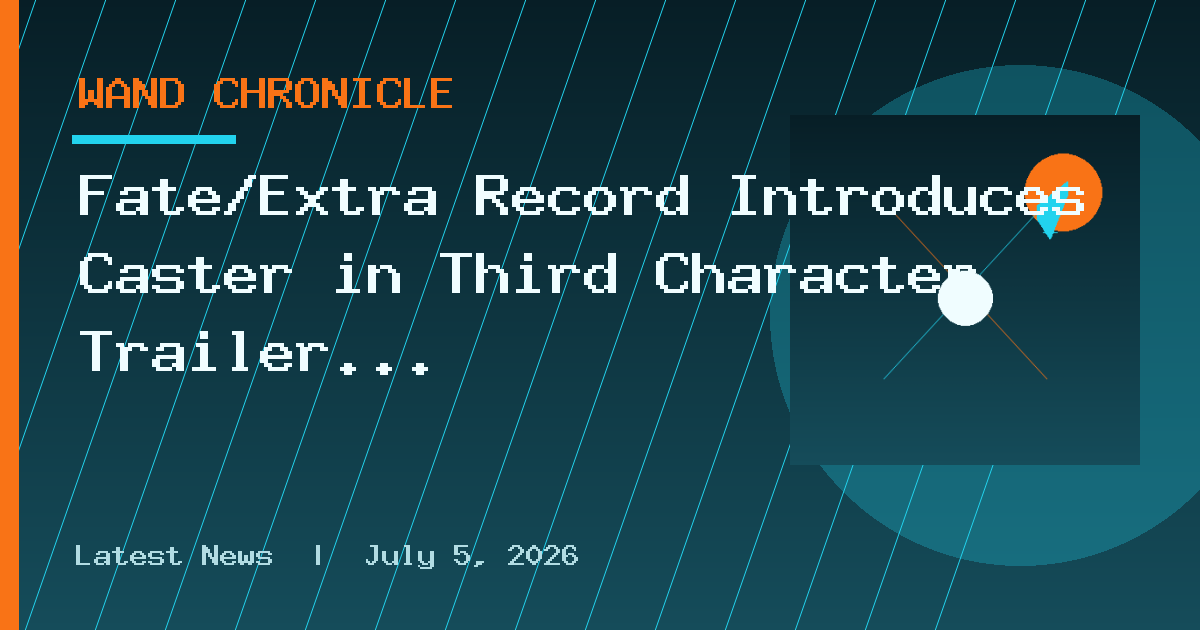 Fate/Extra Record Introduces Caster in Third Character Trailer