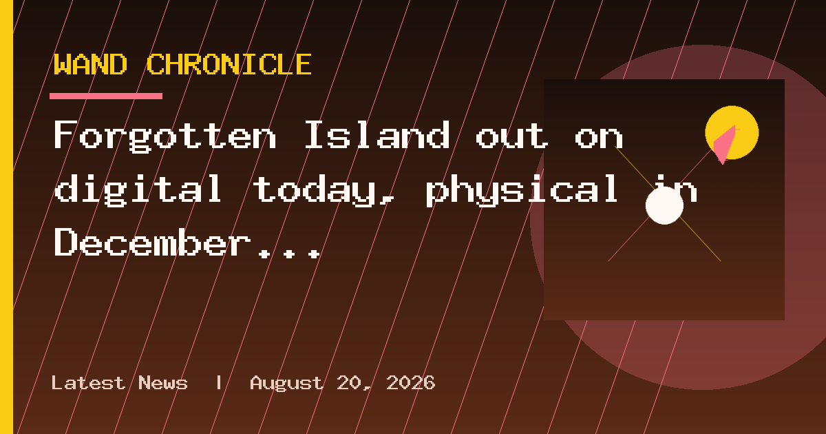 Forgotten Island out on digital today, physical in December