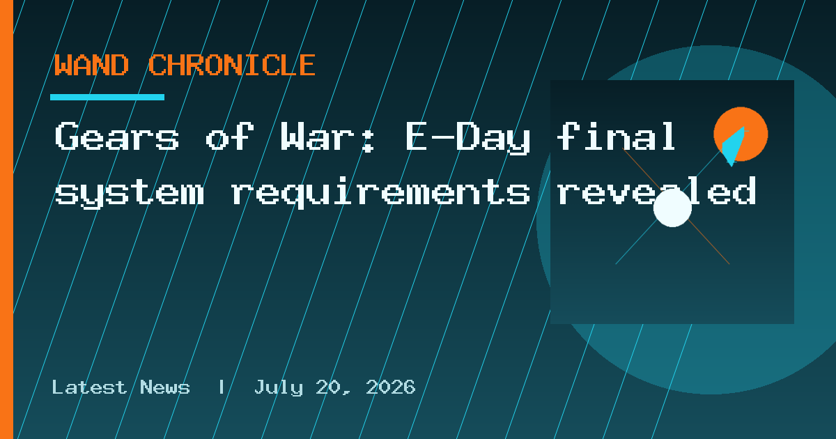 Gears of War: E-Day final system requirements revealed