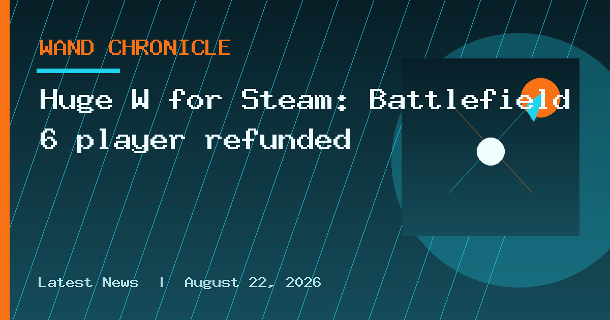 Huge W for Steam: Battlefield 6 player refunded