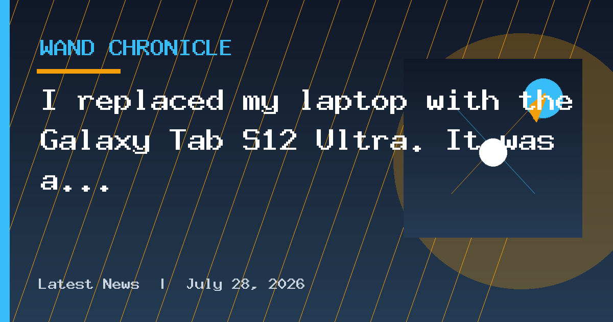 I replaced my laptop with the Galaxy Tab S12 Ultra. It was a big