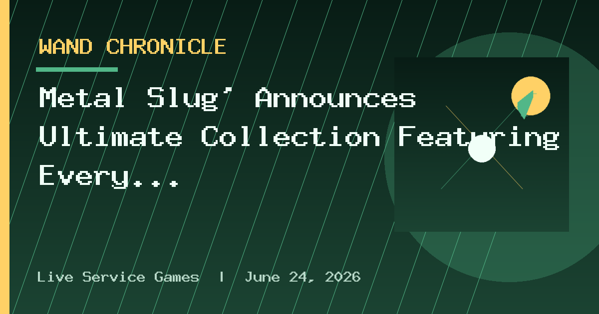 Metal Slug' Announces Ultimate Collection Featuring Every Title in the Franchise