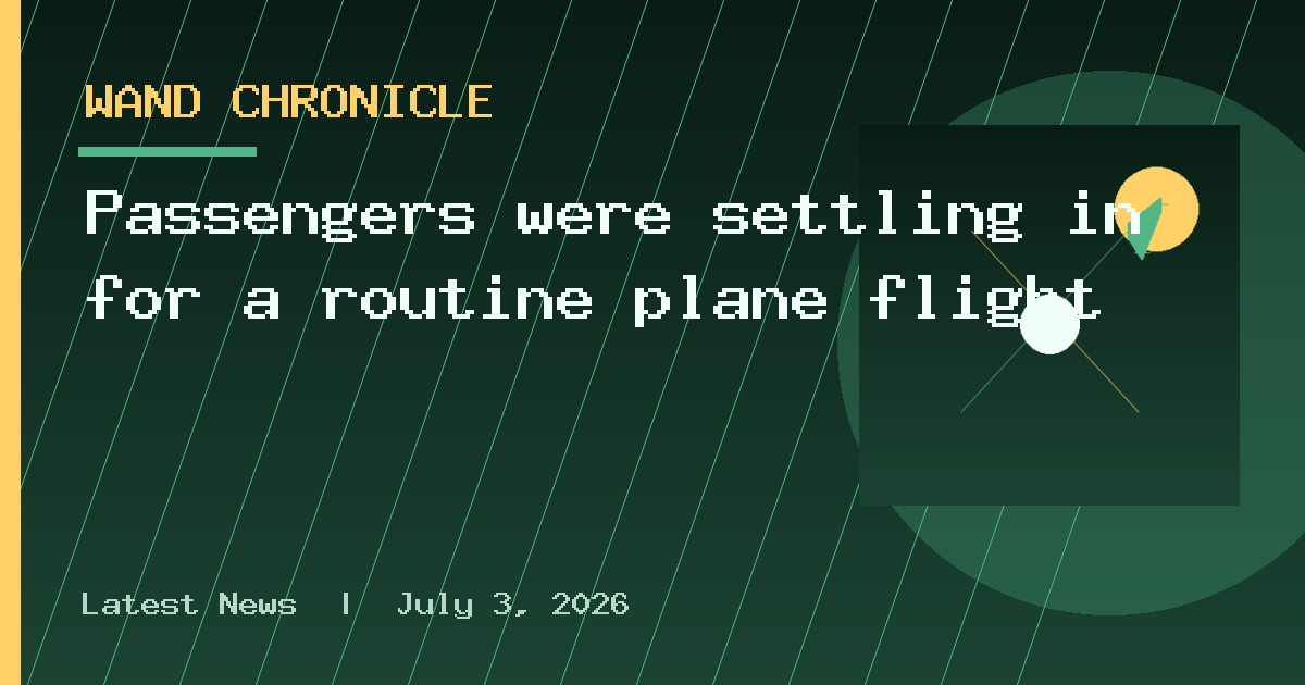 Passengers were settling in for a routine plane flight