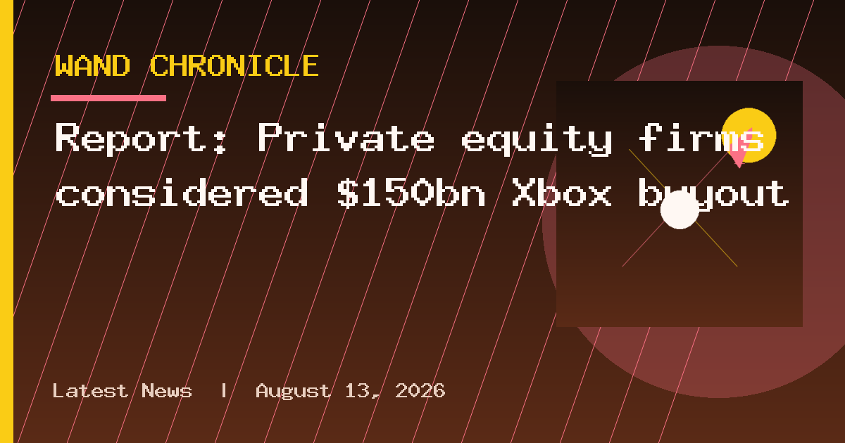 Report: Private equity firms considered $150bn Xbox buyout