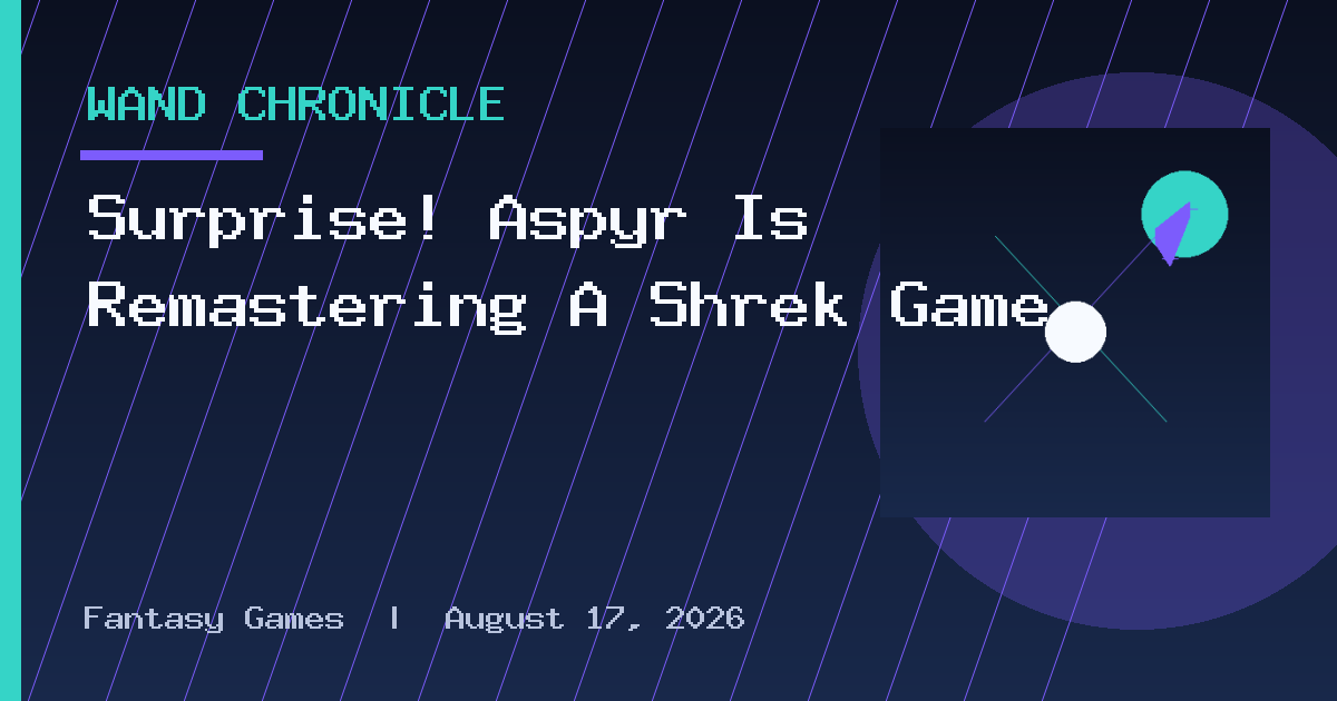 Surprise! Aspyr Is Remastering A Shrek Game