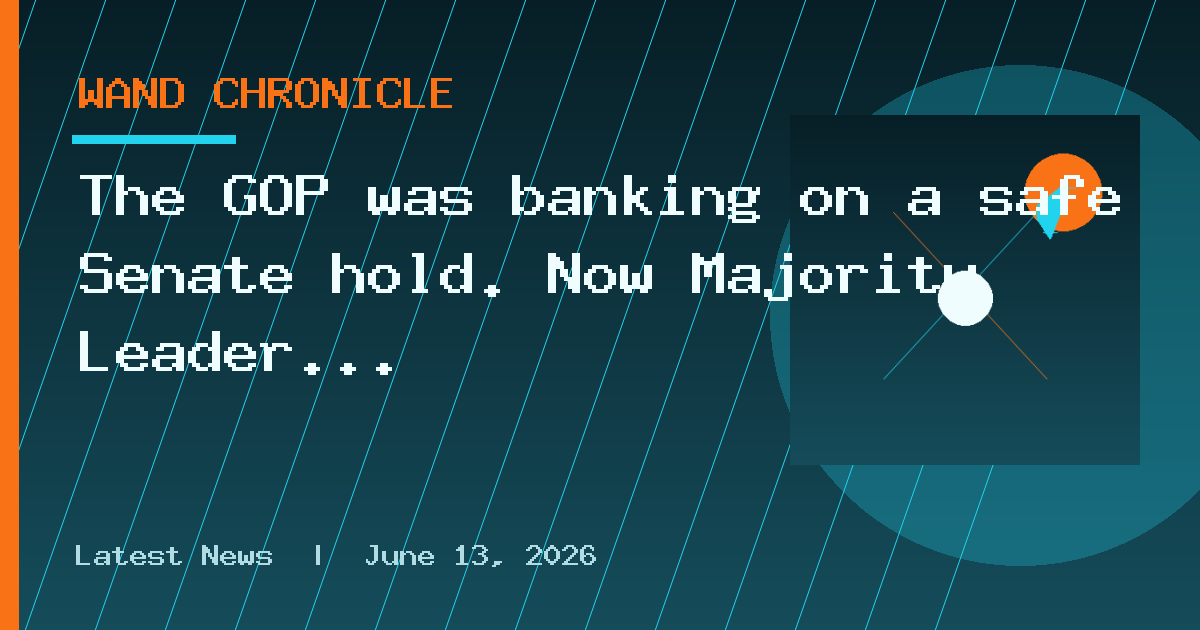 The GOP was banking on a safe Senate hold. Now Majority Leader John Thune