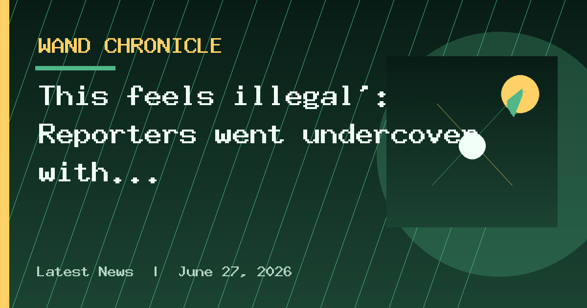 This feels illegal’: Reporters went undercover with a hidden camera, and exposed
