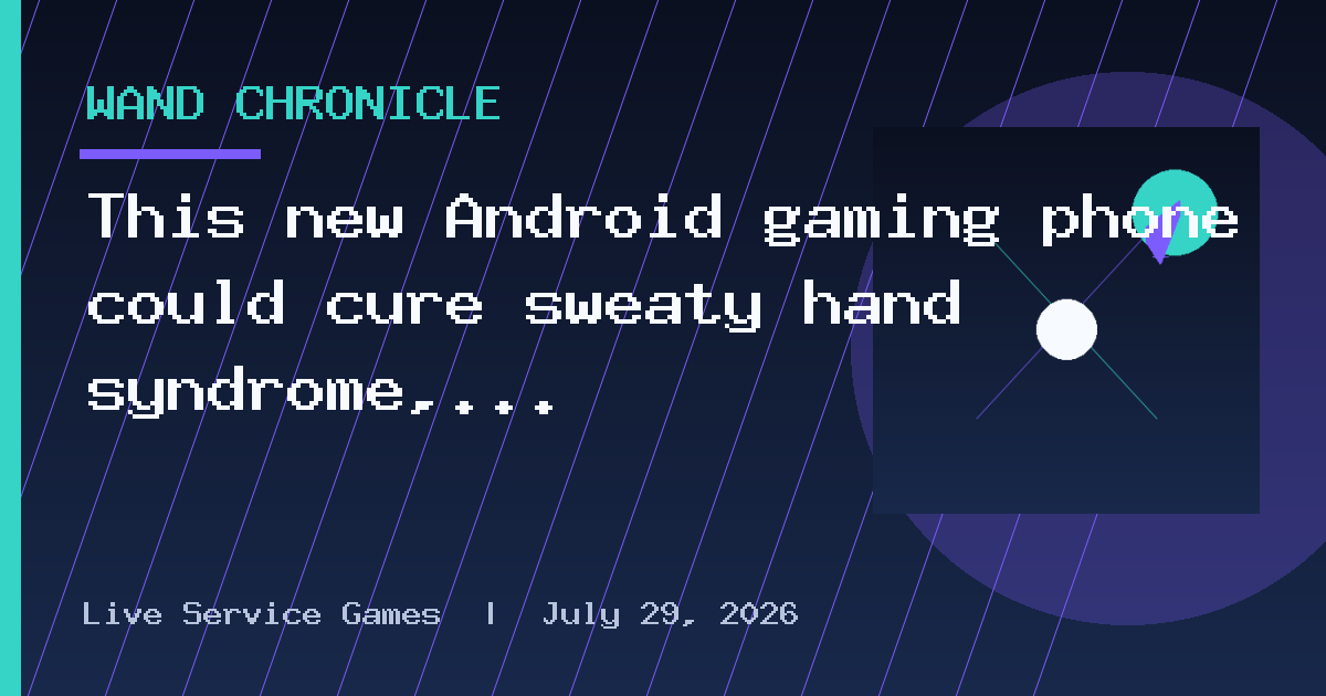 This new Android gaming phone could cure sweaty hand syndrome, but good luck