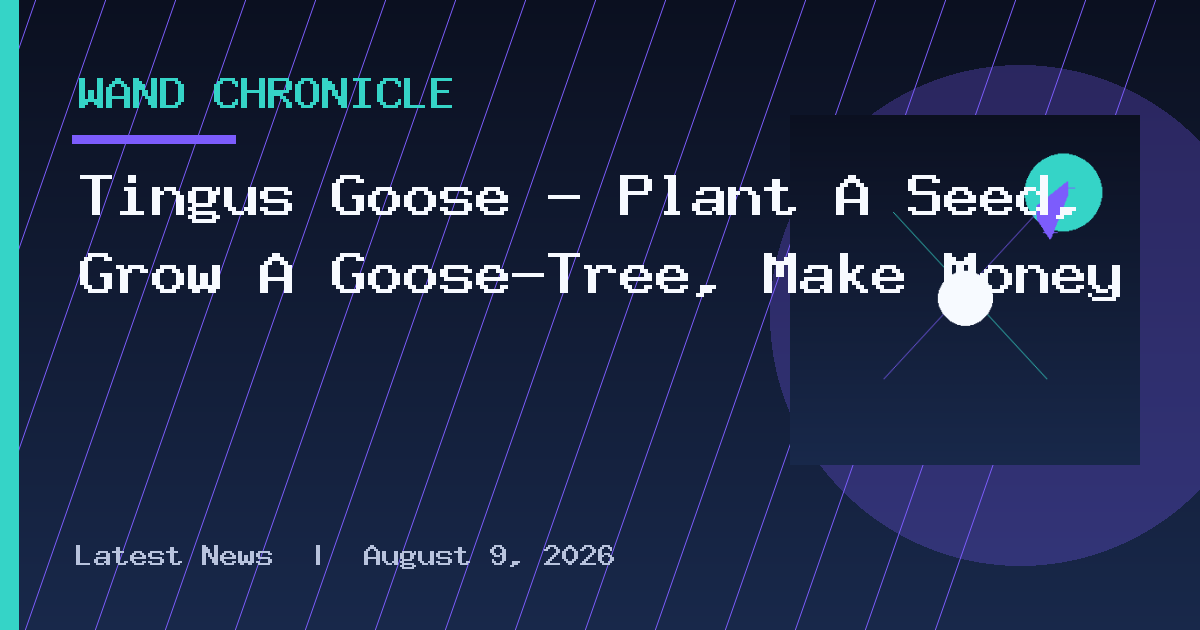 Tingus Goose – Plant A Seed, Grow A Goose-Tree, Make Money