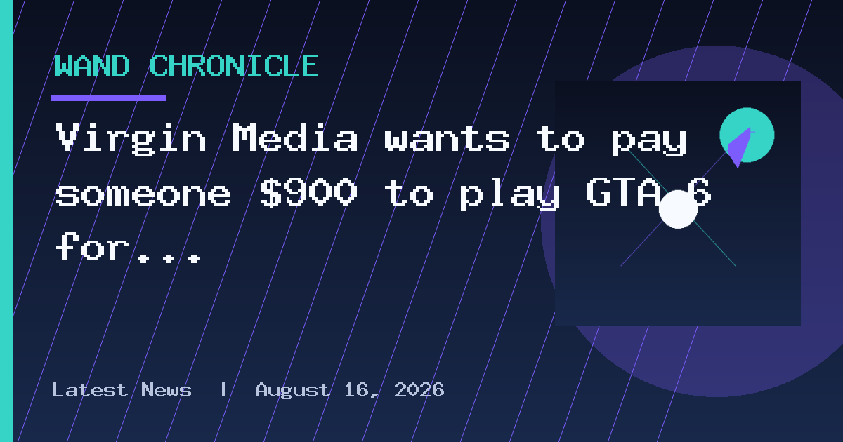 Virgin Media wants to pay someone $900 to play GTA 6 for eight hours