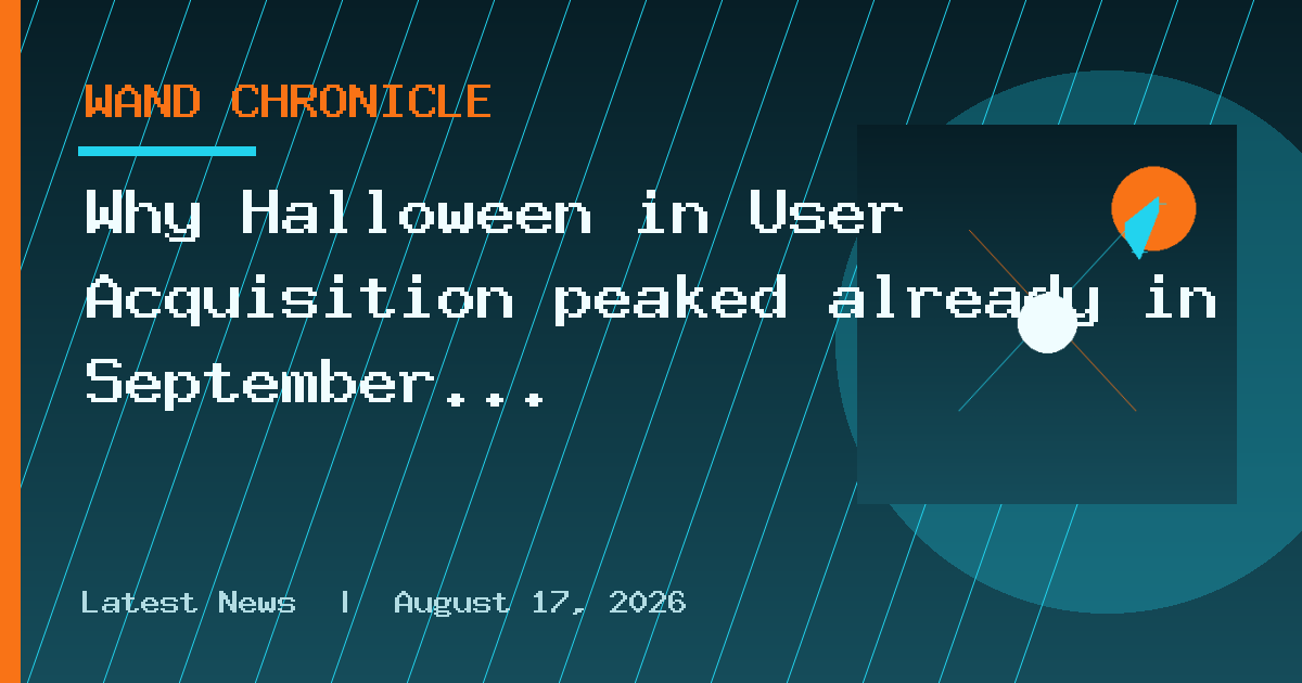 Why Halloween in User Acquisition peaked already in September — GameAnalytics