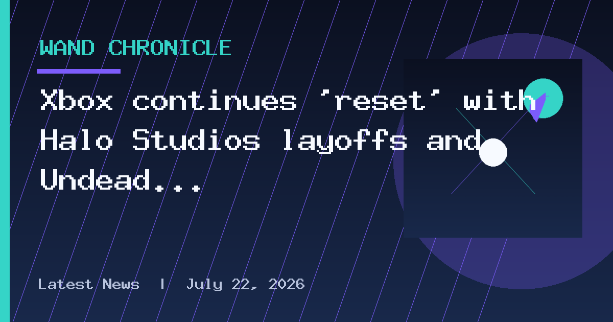 Xbox continues 'reset' with Halo Studios layoffs and Undead Labs divestment