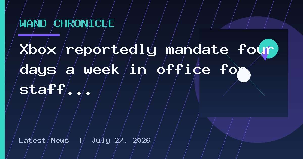 Xbox reportedly mandate four days a week in office for staff close